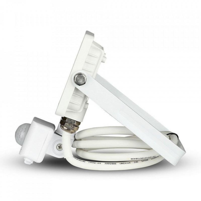 Halogen zewnętrzny LED V-TAC 10W SAMSUNG CHIP Czujnik Ruchu Funkcja Cut-OFF Biały VT-10-S 3000K 800lm 5 Lat Gwarancji