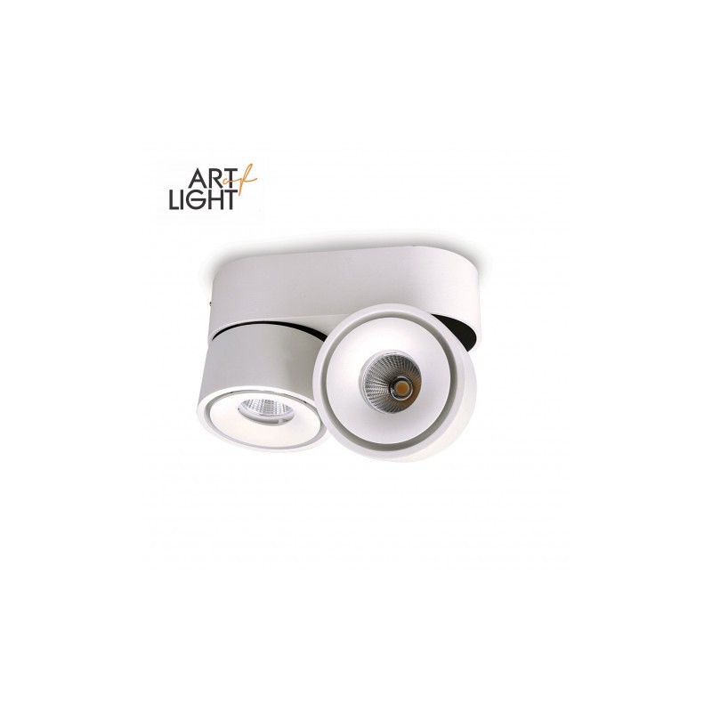 Oprawa LAHTI MINI DIM BIAŁA 2X9W barwa CIEPŁOBIAŁA (ściemnialna)