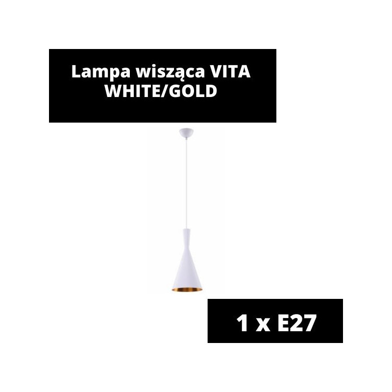 Lampa wisząca VITA WHITE/GOLD
