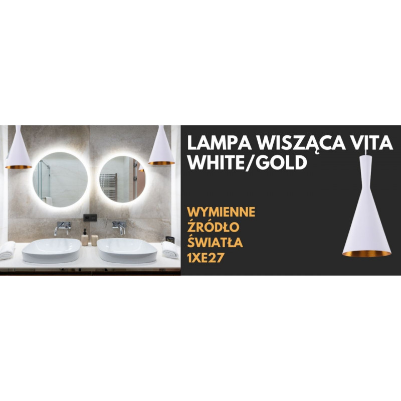Lampa wisząca VITA WHITE/GOLD
