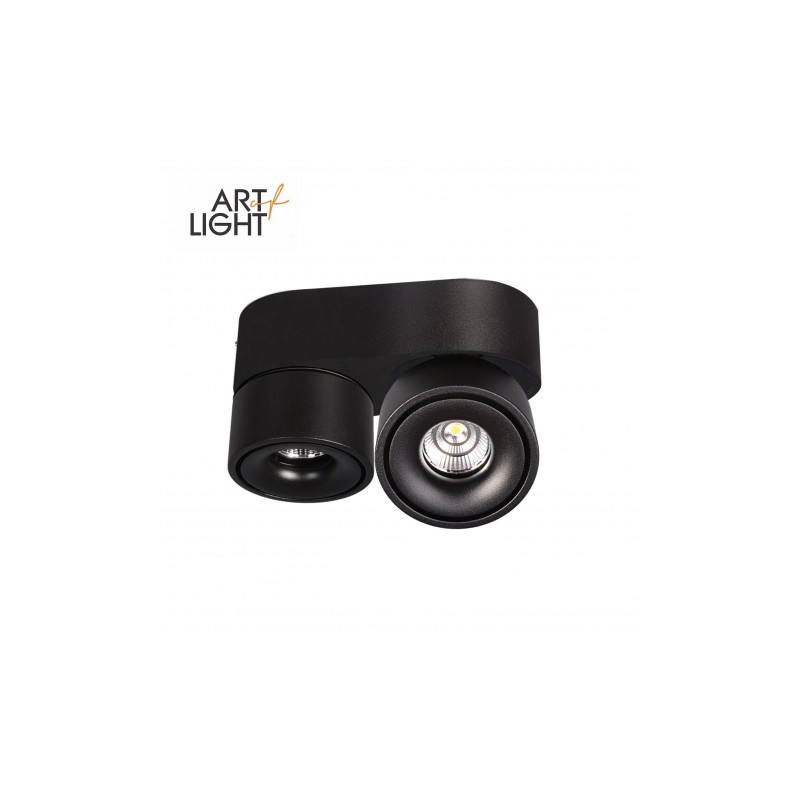 Oprawa LAHTI MINI DIM CZARNA 2X9W barwa CIEPŁOBIAŁA (ściemnialna)
