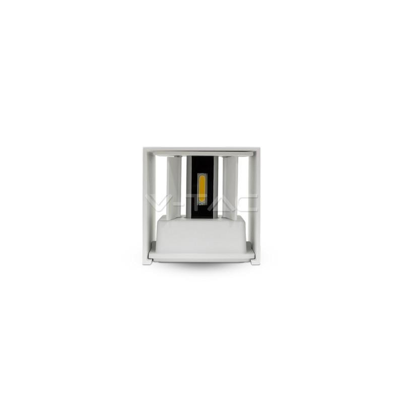 Kinkiet Góra/Dół Biały Kwadrat IP65 VT-759 4000K SKU 7088