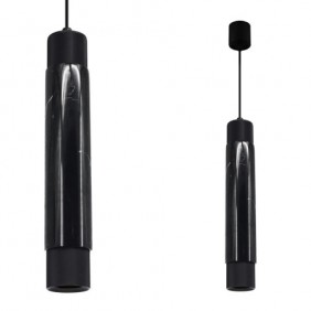 Nowoczesna wisząca czarna lampa MARBLE 1xGU10