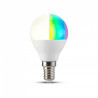 Żarówka LED WiFi V-TAC 4.8W E14 Kulka P45 SMART Amazon Alexa i Google Home VT-5154 RGB+2700K-6400K 450lm