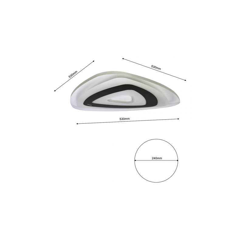 Plafon VOLTA 38W LED + PILOT