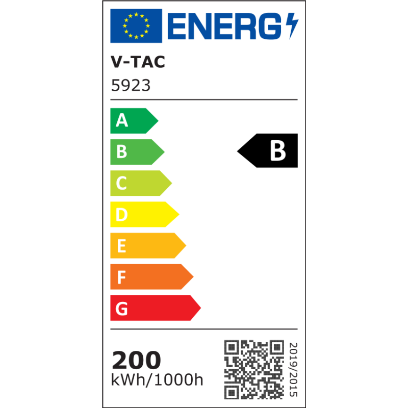 Halogen LED V-TAC 200W Czarny 6400K EVOLUTION 160LM/W 32000lm VT-49261 5 Lat Gwarancji