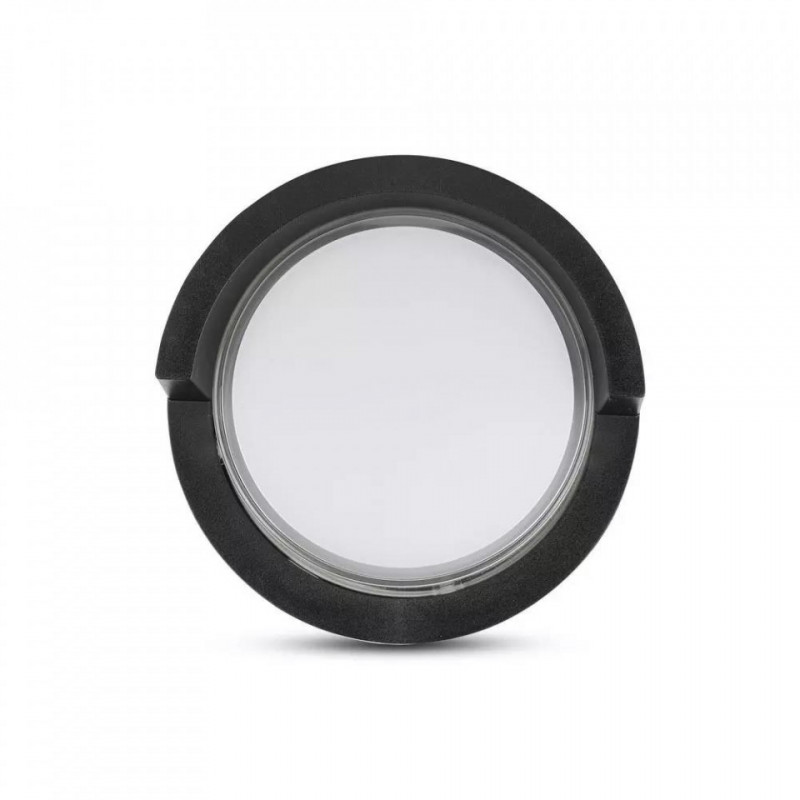 7W LED WALL LIGHT WITH CAP COVER 3000K BLACK-ROUND