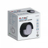 7W LED WALL LIGHT WITH CAP COVER 3000K BLACK-ROUND