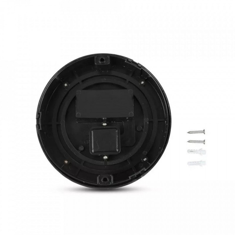 7W LED WALL LIGHT WITH CAP COVER 3000K BLACK-ROUND