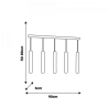 Lampa wisząca JOKER BLACK 5xGU10