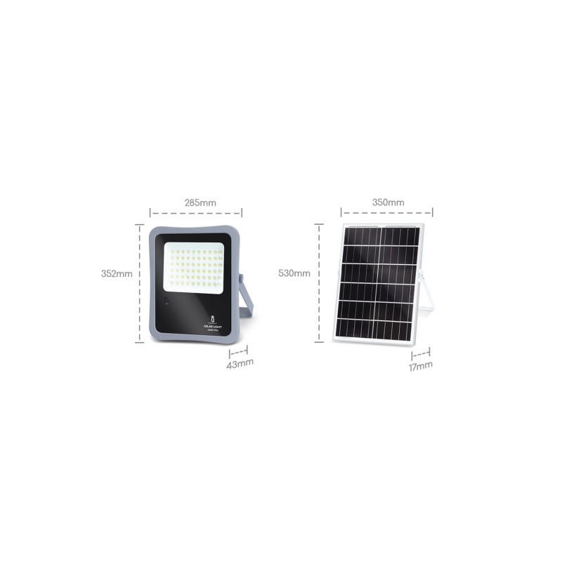 Naświetlacz LED z panelem solarnym 02 300W 6500K