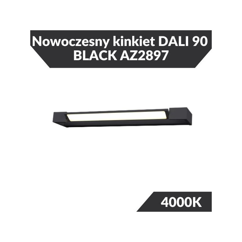 Nowoczesny kinkiet DALI 90 4000K BLACK AZ2897