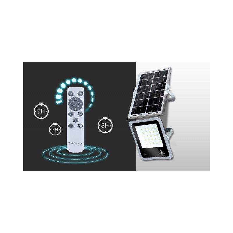 Naświetlacz LED z panelem solarnym 02 300W 6500K