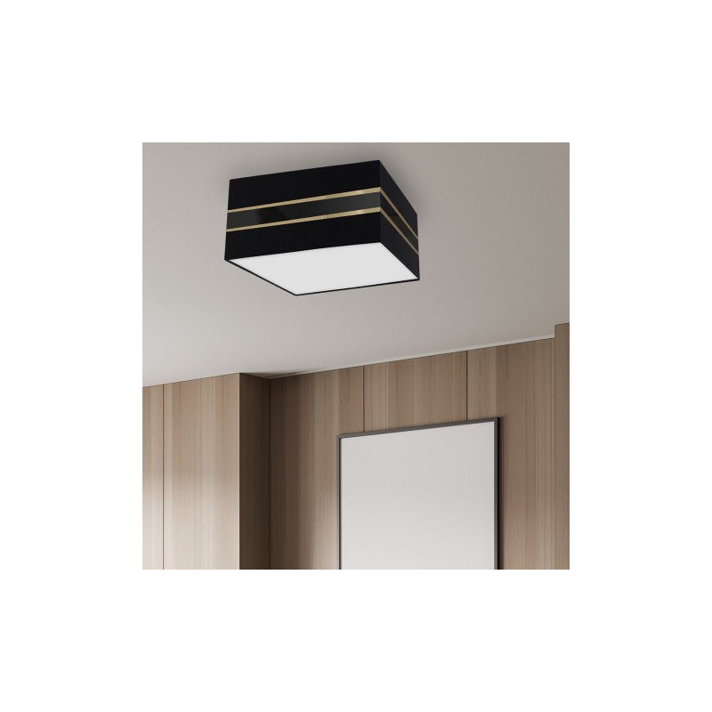 Plafoniera Kwadrat ULTIMO BLACK 3xE27 50cm