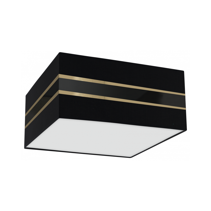Plafoniera Kwadrat ULTIMO BLACK 3xE27 50cm