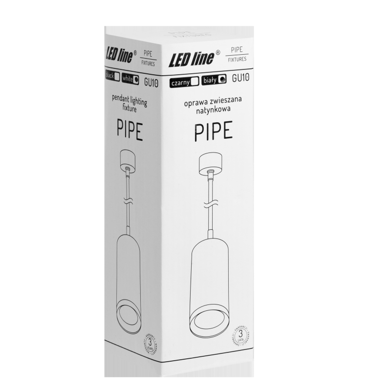 LED line oprawa zwieszana GU10 biała PIPE