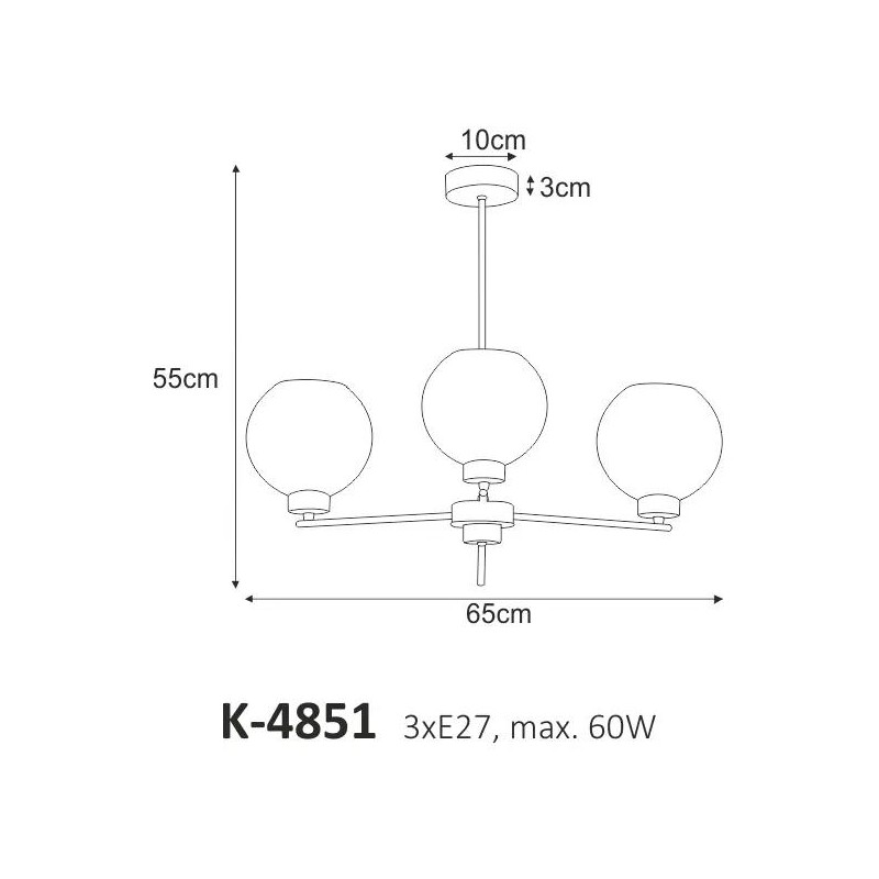 Lampa wisząca K-4851 z serii ALDAR