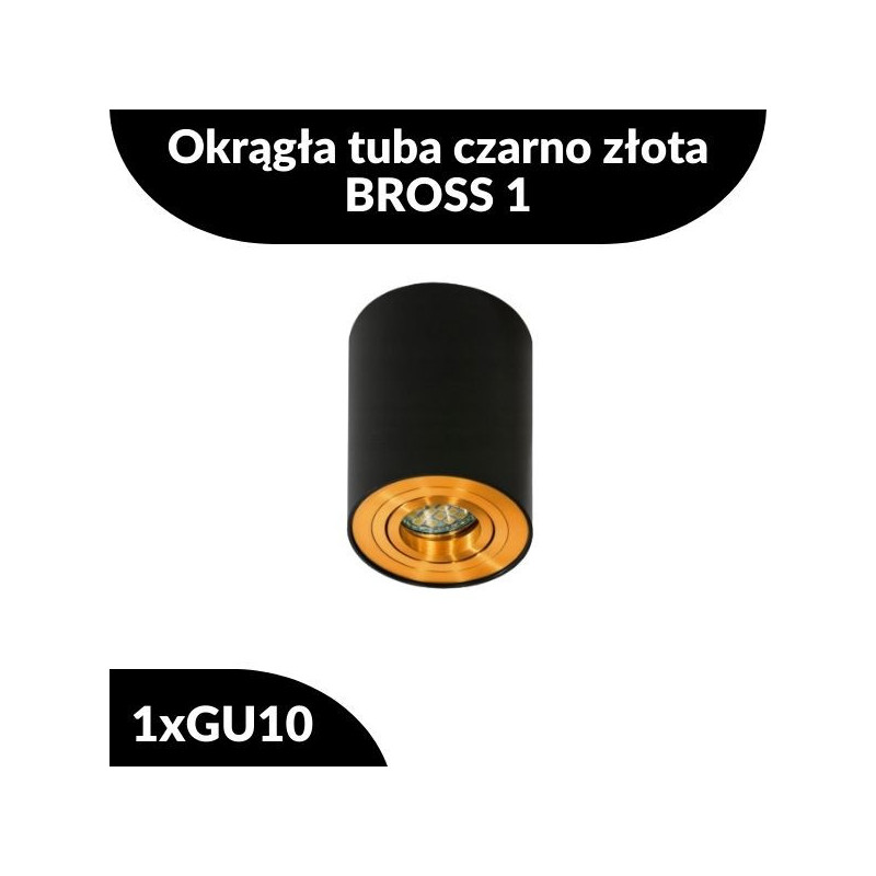 Okrągła tuba czarno złota BROSS 1