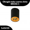 Okrągła tuba czarno złota BROSS 1
