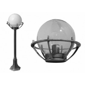 Kule z koszykiem 200 SU-MA - stojąca lampa ogrodowa - klosz przydymiony 102cm E27 1x60W