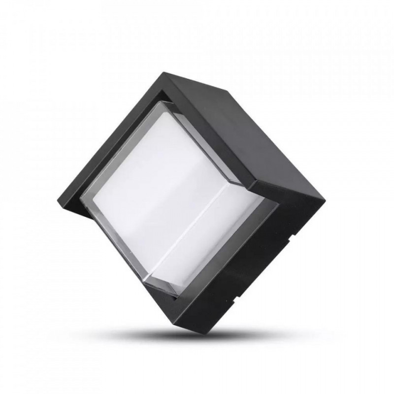 7W LED WALL LIGHT WITH CAP COVER 3000K BLACK-SQUARE