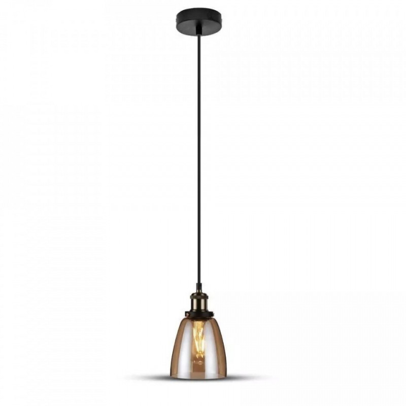 Oprawa Wisząca V-TAC LOFT Vintage Szkło Bursztyn fi140 VT-71406