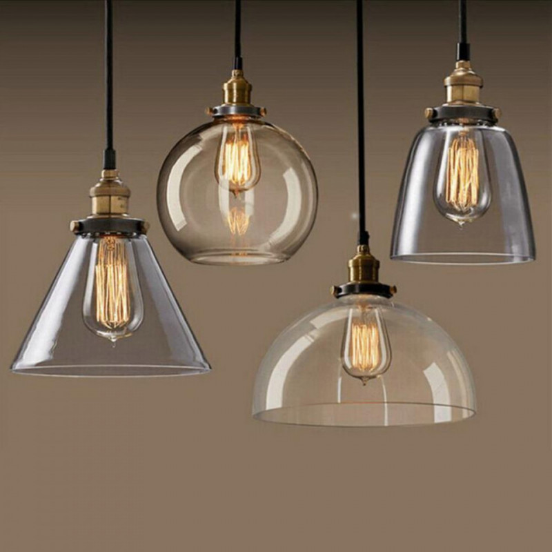Oprawa Wisząca V-TAC LOFT Vintage Szkło Bursztyn fi140 VT-71406