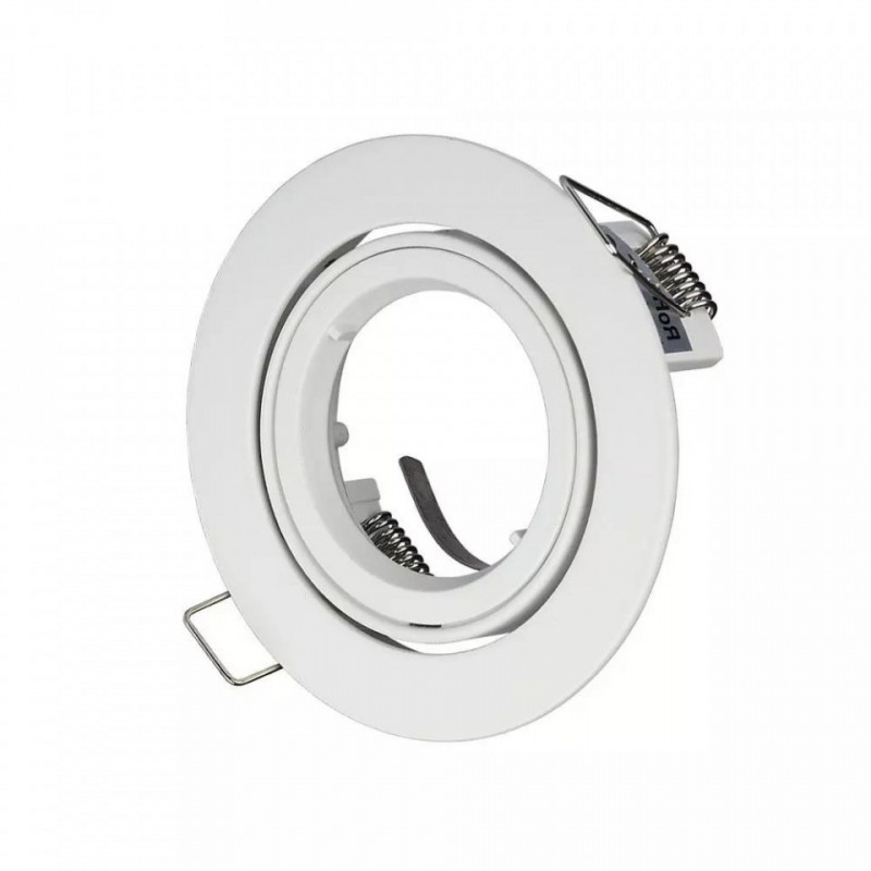 Oprawa Oczko V-TAC Aluminiowa Odlew GU10 Okrągła Ruchoma Biały VT-775