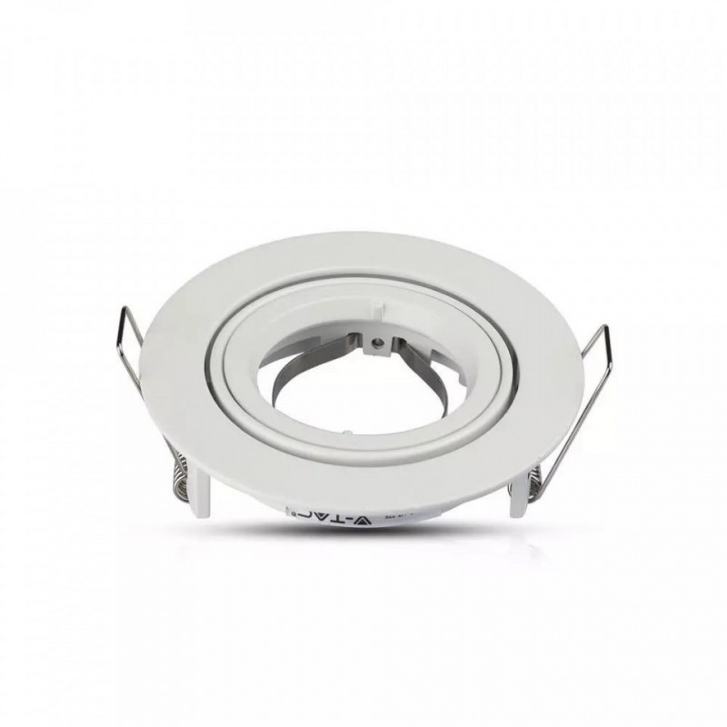 Oprawa Oczko V-TAC Aluminiowa Odlew GU10 Okrągła Ruchoma Biały VT-775