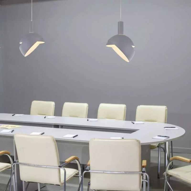Oprawa Wisząca V-TAC E27 Aluminium Klosz Biały VT-7100