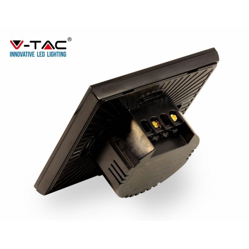 Włącznik Dotykowy Szklany Pojedynczy Czarny V-TAC VT-5111