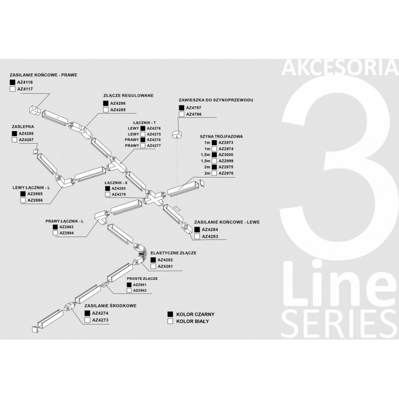 Dwupunkowa oprawa MEGARA TRACK 3LINE GU10 WH AZ4442