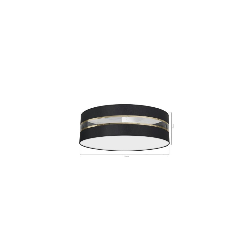 Lampa Sufitowa ULTIMO BLACK 3xE27 60cm