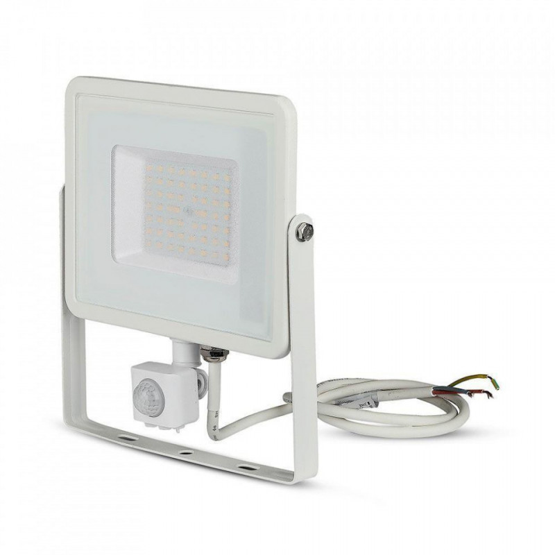 Halogen LED V-TAC 50W SAMSUNG CHIP Czujnik Ruchu Funkcja Cut-OFF Biały VT-50-S 3000K 4000lm 5 Lat Gwarancji