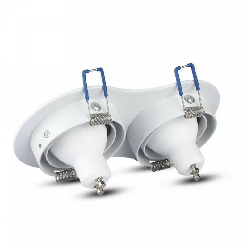 Oprawa Oczko V-TAC Aluminiowa Odlew 2xGU10 Okrągła Biała VT-783