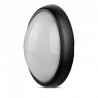 Oprawa Ogrodowa 12W LED V-TAC Owal Czarna IP54 VT-8010 6000K 840lm
