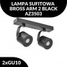 LAMPA SUFITOWA BROSS ARM 2 BLACK