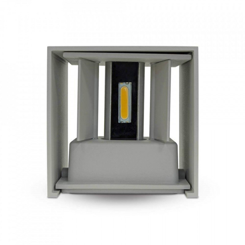 Kinkiet Góra/Dół  Szary Kwadrat IP65 VT-759 3000K SKU 217080