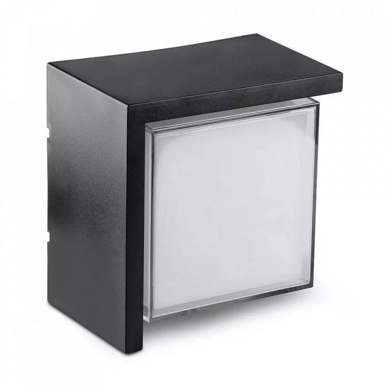 12W LED WALL LIGHT 3000K,BLACK -SQUARE
