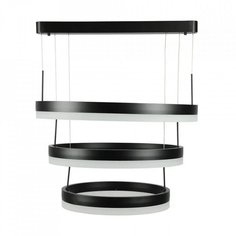 Oprawa LED V-TAC 82W Soft Light Chandelier Ściemnianie Czarny 3000K VT-82-3