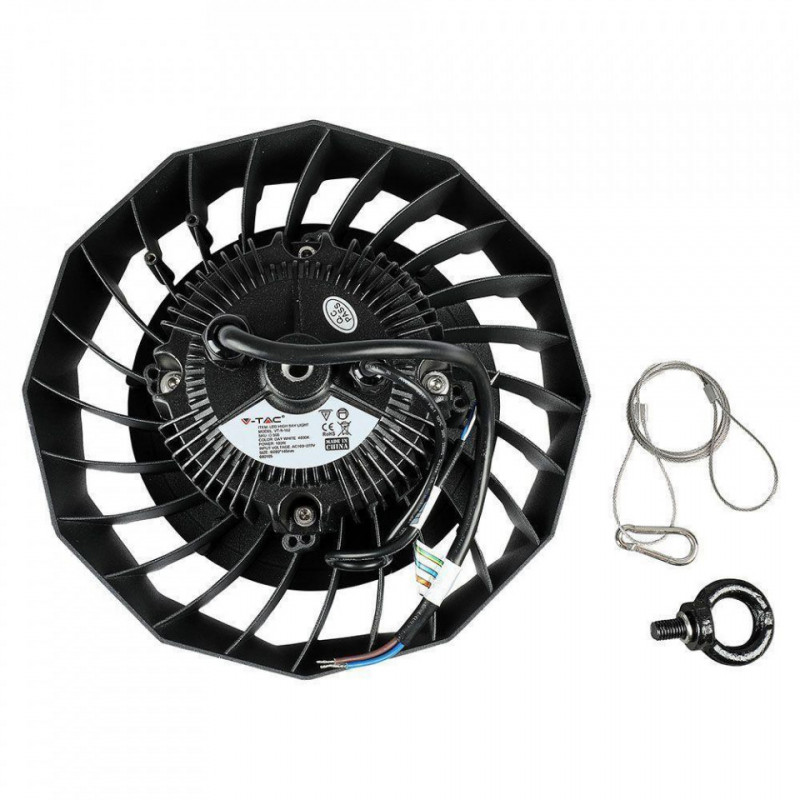 Oprawa LED High Bay V-TAC SAMSUNG CHIP&DRIVER 100W Czarna 120st 180lm/W VT-9-108 6000K 18000lm 5 Lat Gwarancji