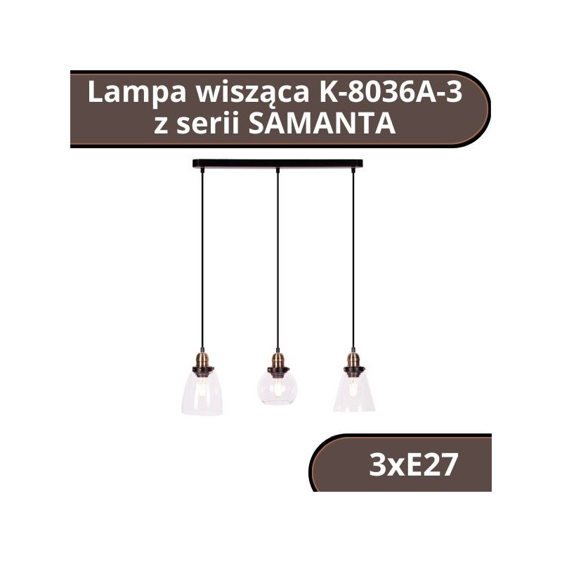 Lampa wisząca K-8036A-3 z serii SAMANTA K-8036A-3