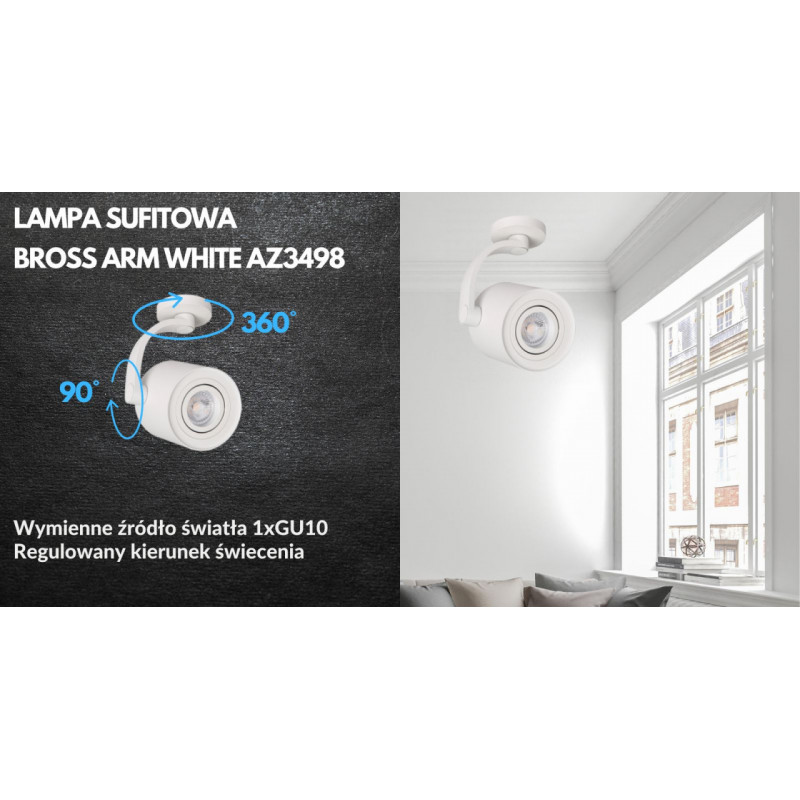 Lampa sufitowa BROSS ARM WHITE AZ3498