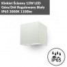 Kinkiet Ścienny 12W LED Góra/Dół Regulowany Biały IP65 3000K 1100lm