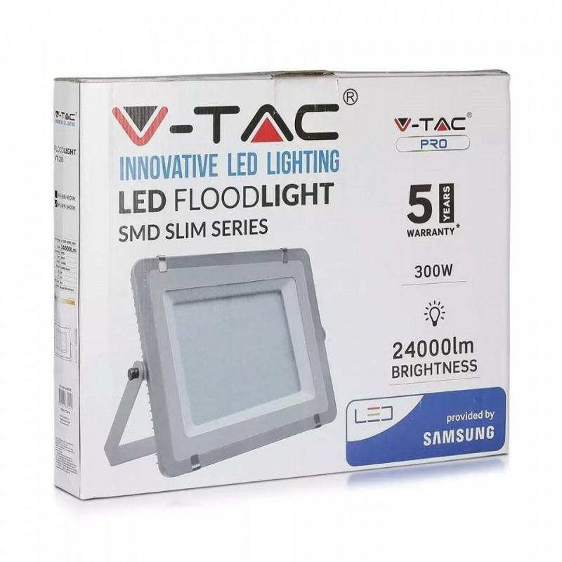 Halogen LED V-TAC 300W SAMSUNG CHIP Szary VT-300 6400K 24000lm 5 Lat Gwarancji