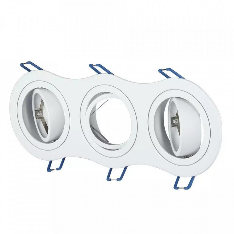 Oprawa Oczko V-TAC Aluminiowa Odlew 3xGU10 Okrągła Biała VT-784