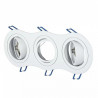 Oprawa Oczko V-TAC Aluminiowa Odlew 3xGU10 Okrągła Biała VT-784