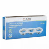 Oprawa Oczko V-TAC Aluminiowa Odlew 3xGU10 Okrągła Biała VT-784