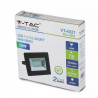 Halogen zewnętrzny LED V-TAC 20W Czarny E-Series IP65 Światło Zielone VT-4021