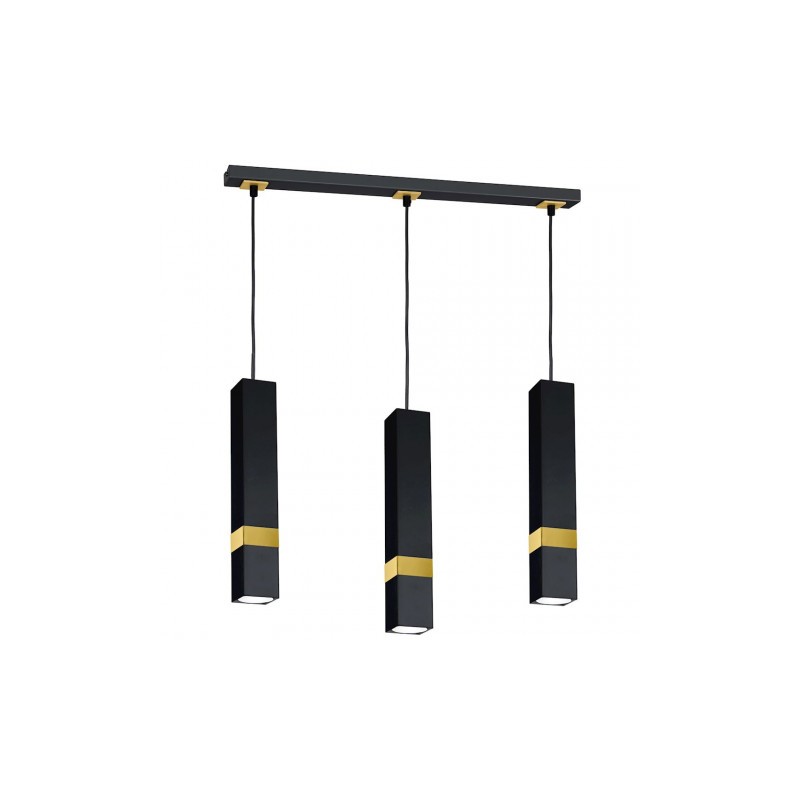 Lampa wisząca VIDAR BLACK/GOLD 3xGU10